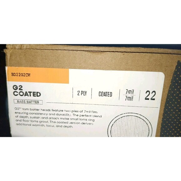 Evans G2 Coated Bass Batter Head - 22" - Picture 3 of 7